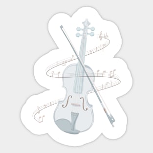 Violin with melody Sticker